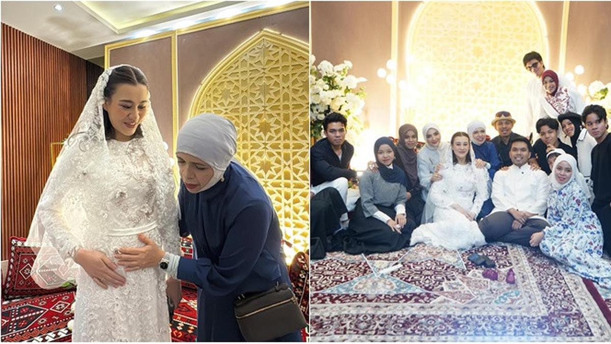 6 Potret Gen Halilintar di Tasyakuran 4 Bulan Kehamilan Aaliyah Massaid, Beri Doa