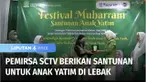 Pemirsa SCTV memberikan ratusan bingkisan untuk anak yatim di Lebak, Banten. Bingkisan yang diberikan berisi buku gambar, masker, paket susu, dan makanan ringan.