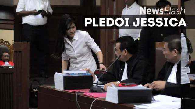 essica Kumala Wongso, terdakwa kasus pembunuhan berencana ‎terhadap Wayan Mirna Salihin membacakan nota pembelaan atau pleidoi di Pengadilan Negeri Jakarta Pusat.