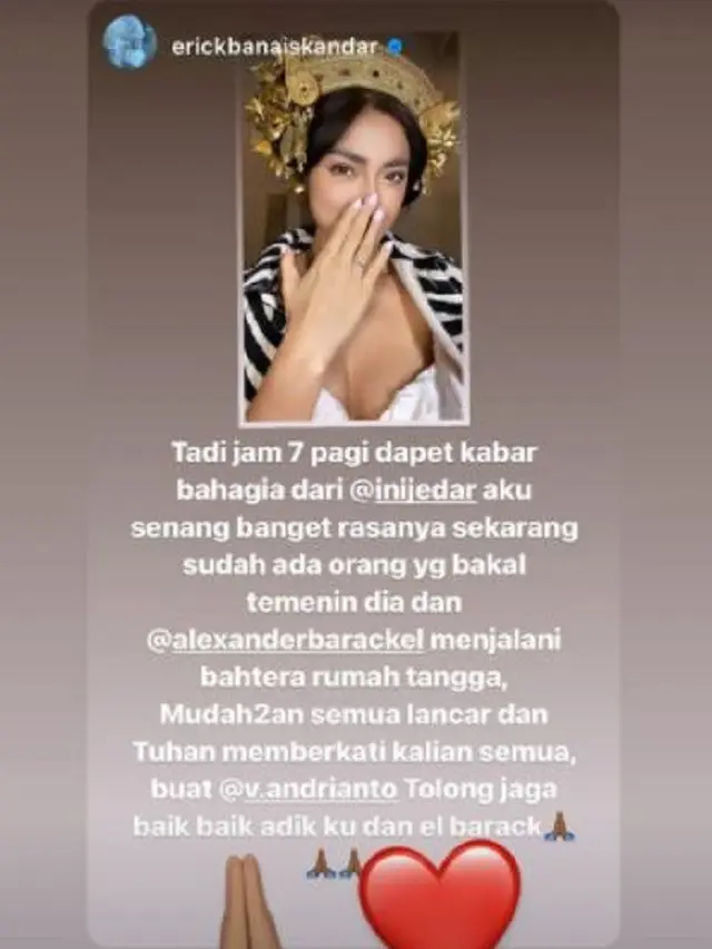 Vincent Verhaag - Jessica Iskandar (Foto: Instagram/@v.andrianto)
