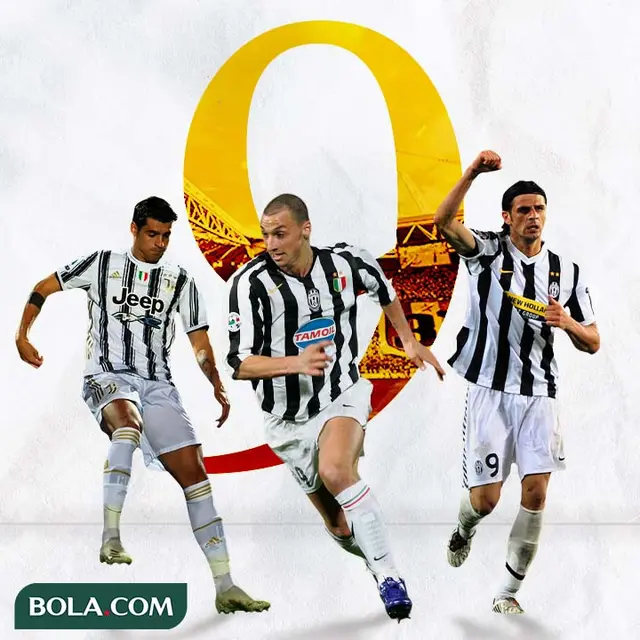 Juventus - Alvaro Morata, Zlatan Ibrahimovic, Vincenzo Iaquinta