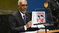Presiden Maladewa Mohamed Muizzu. (ANGELA WEISS/AFP)