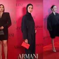 Sederet seleb tampil dengan gaya glamor dalam balutan outfit serba hitam (@jscmila @paula_verhoeven @mahaliniraharja)