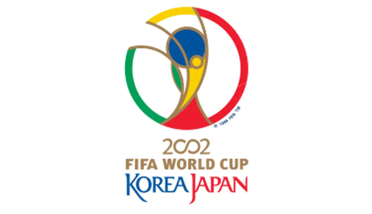 Logo Piala Dunia 2002 di Korea Selatan dan Jepang. Logo baru Piala Dunia diresmikan FIFA. Sebuah lingkaran dengan ilustrasi piala dunia ditengahnya (Istimewa)