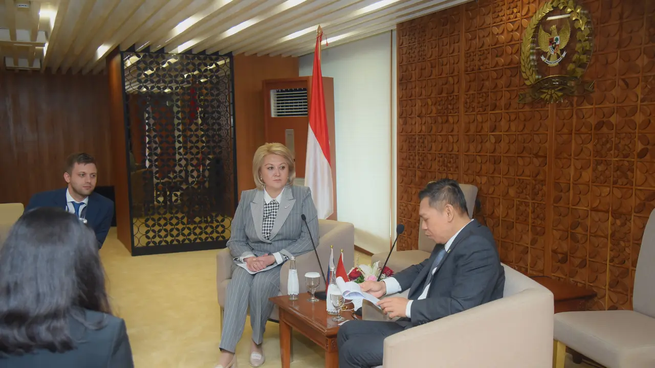 Chairwoman of the Federation Council of the Russian Federation, Valentina Matviyenko hadir dalam the 8th G20 Parliamentary Speakers’ Summit (P20) yang diselenggarakan di Gedung DPR. (Dok: DPR RI - P20)
