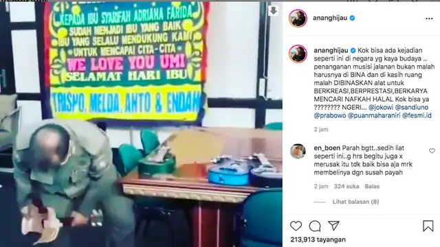 Anang Hermansyah Bereaksi Lihat Satpol PP Hancurkan Ukulele Musisi Jalanan