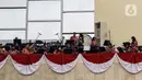 Suasana gladi bersih persiapan Sidang Tahunan MPR RI, Sidang Bersama DPR RI dan DPD RI dan Sidang Paripurna DPR RI di Kompleks Parlemen, Jakarta, Senin (15/8/2022). Presiden Joko Widodo akan kembali menyampaikan pidato kenegaraan dan keterangan pemerintah terkait RUU APBN 2023 dan Nota Keuangan dalam Rapat Tahunan MPR dan Rapat Bersama DPR & DPD RI pada Selasa, 16 Agustus 2022. (Liputan6.com/Johan Tallo)