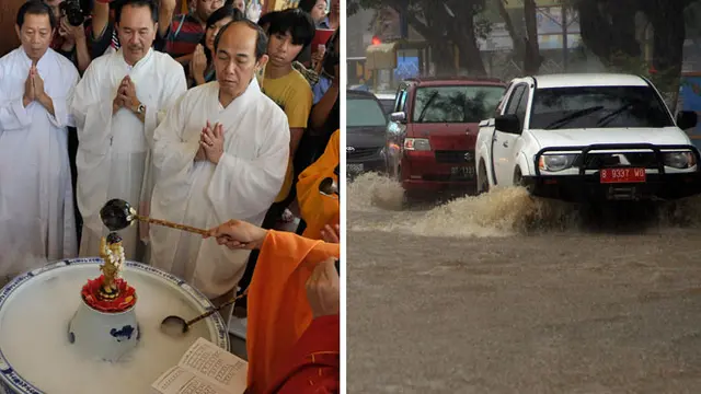 Banjir Akibat Hujan Deras - Perayaan Waisak