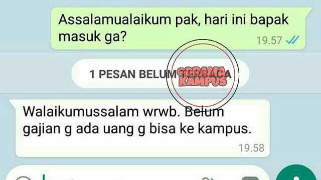 6 Chat Dosen Iseng saat Dihubungi Mahasiswa Malam Hari Ini Bikin Ngakak