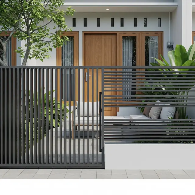 Model Pagar Rumah Kecil Depan Teras