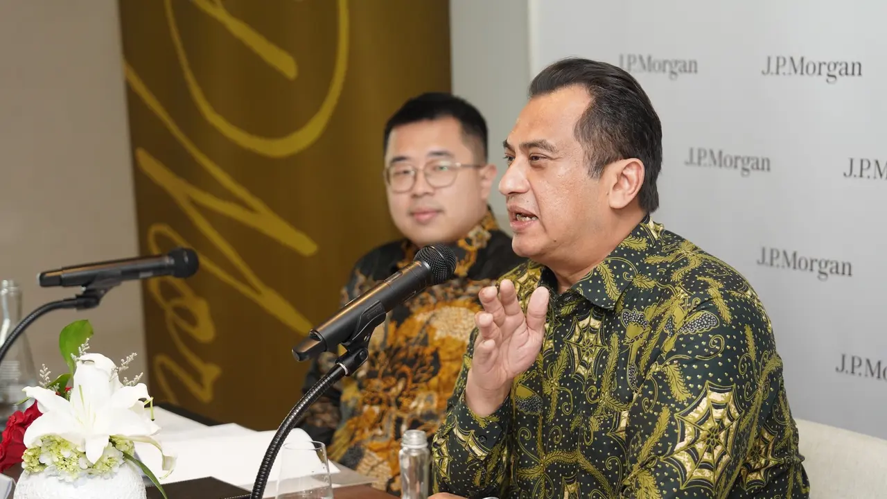Media briefing bersama CEO and Senior Country Officer Gioshia Ralie dan Head of Indonesia Research & Strategy JPMorgan Henry Wibowo. (Foto: Istimewa)
