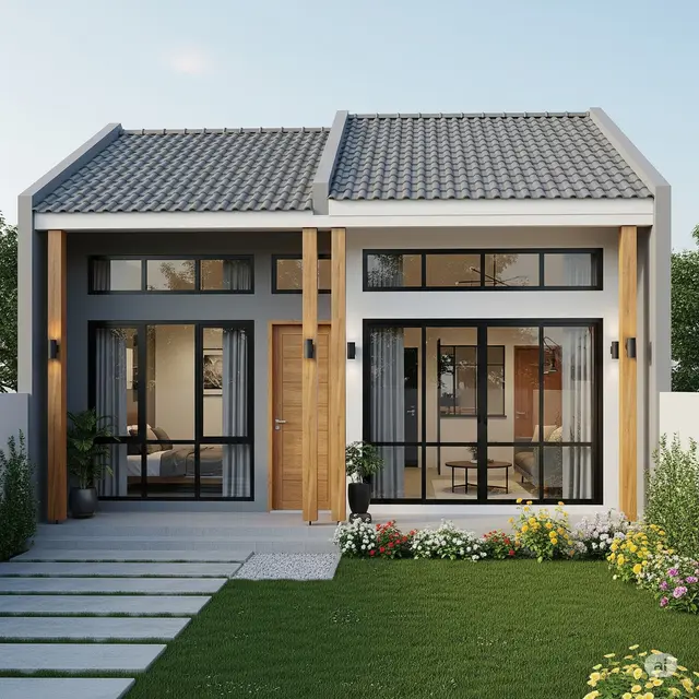 Desain Rumah Sederhana Ukuran 6x10 Meter.
