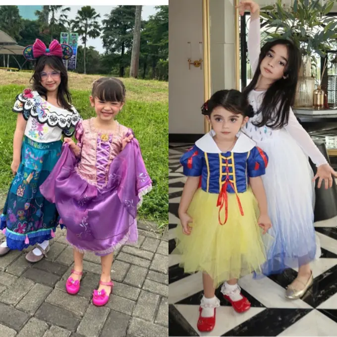 Putri Yasmine Wildblood, Nabila Syakieb, dan Margin Kenakan Dress Karakter Disney