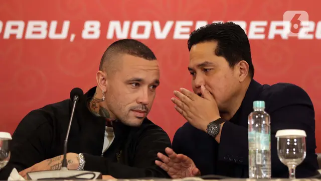 Ketua Umum PSSI Erick Thohir Gandeng Radja Nainggolan dan Sabreena Dressler