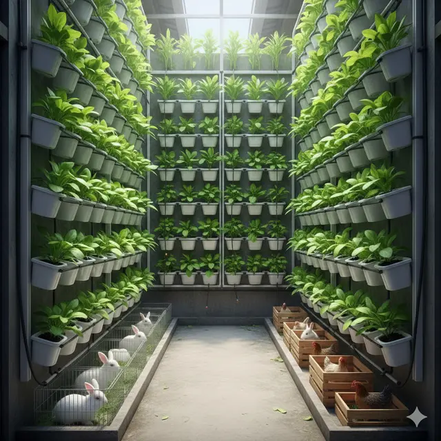 Cara Maksimalkan Gang 1 Meter untuk Ternak dan Tanam Sayur (Foto: Gemini AI)