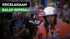 Berita video insiden kecelakaan beruntun yang parah terjadi di balap sepeda di Tour of Britain di Rentford, Inggris, pada Rabu (6/9/2017).