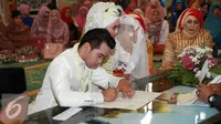 Pernikahan Roby Geisha dan Cinta Ratu Nansya. [Foto: Faisal R. Syam/Liputan6.com]