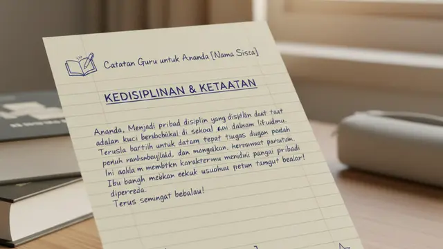 Contoh Catatan Wali Kelas Semester Ganjil SMP