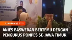 Bakal calon presiden koalisi perubahan untuk persatuan, Anies Baswedan bersilaturahmi dengan bu nyai pengasuh Pondok Pesantren se-Jawa Timur.