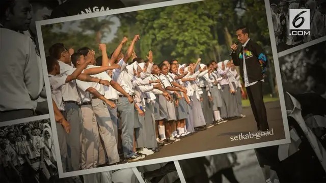 Presiden Jokowi kembali tampil menggunakan jaket unik. Kali ini bertemakan Asian Games 2018.
