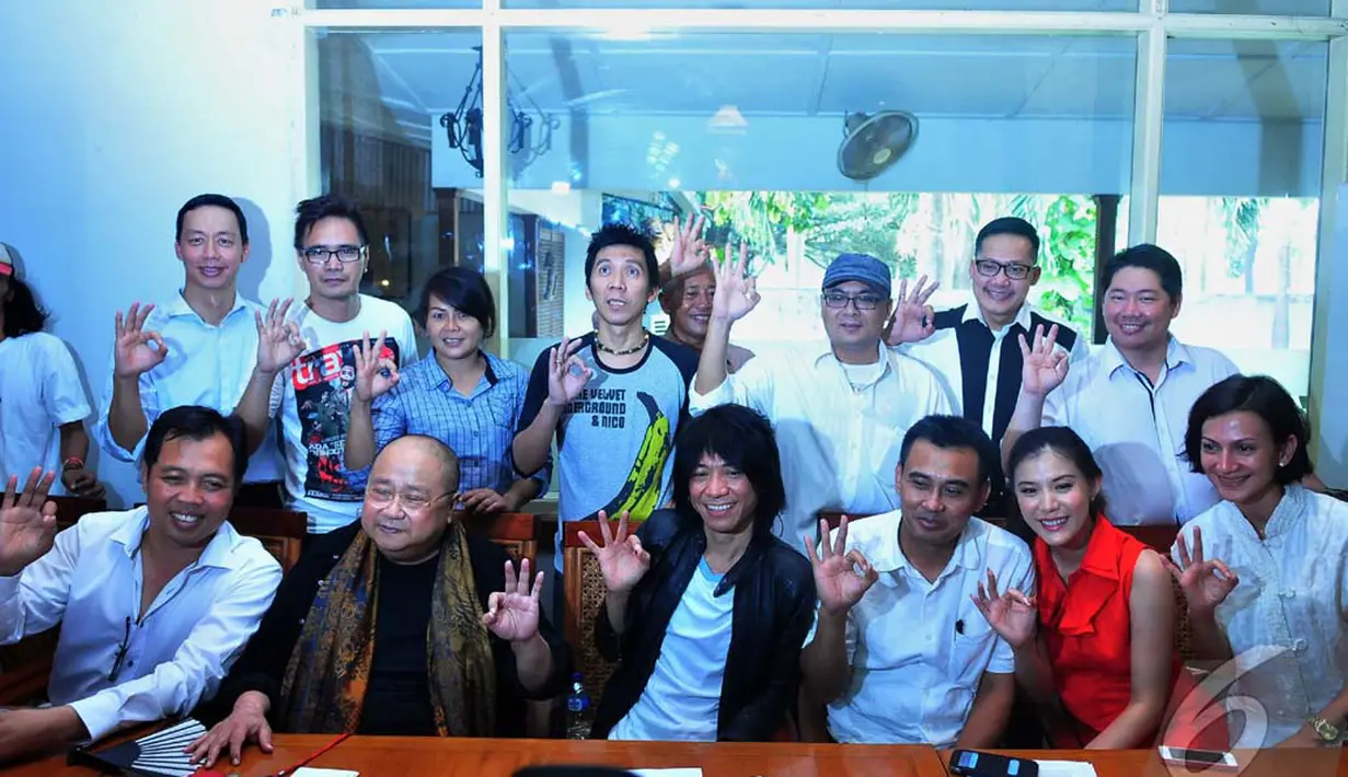 Acara Syukuran Rakyat Salam 3 Jari diadakan karena akan dilantiknya Presiden dan Wakil Presiden terpilih pada 20 Oktober 2014, Jakarta, Rabu (15/10/2014) (Liputan6.com/Johan Tallo)