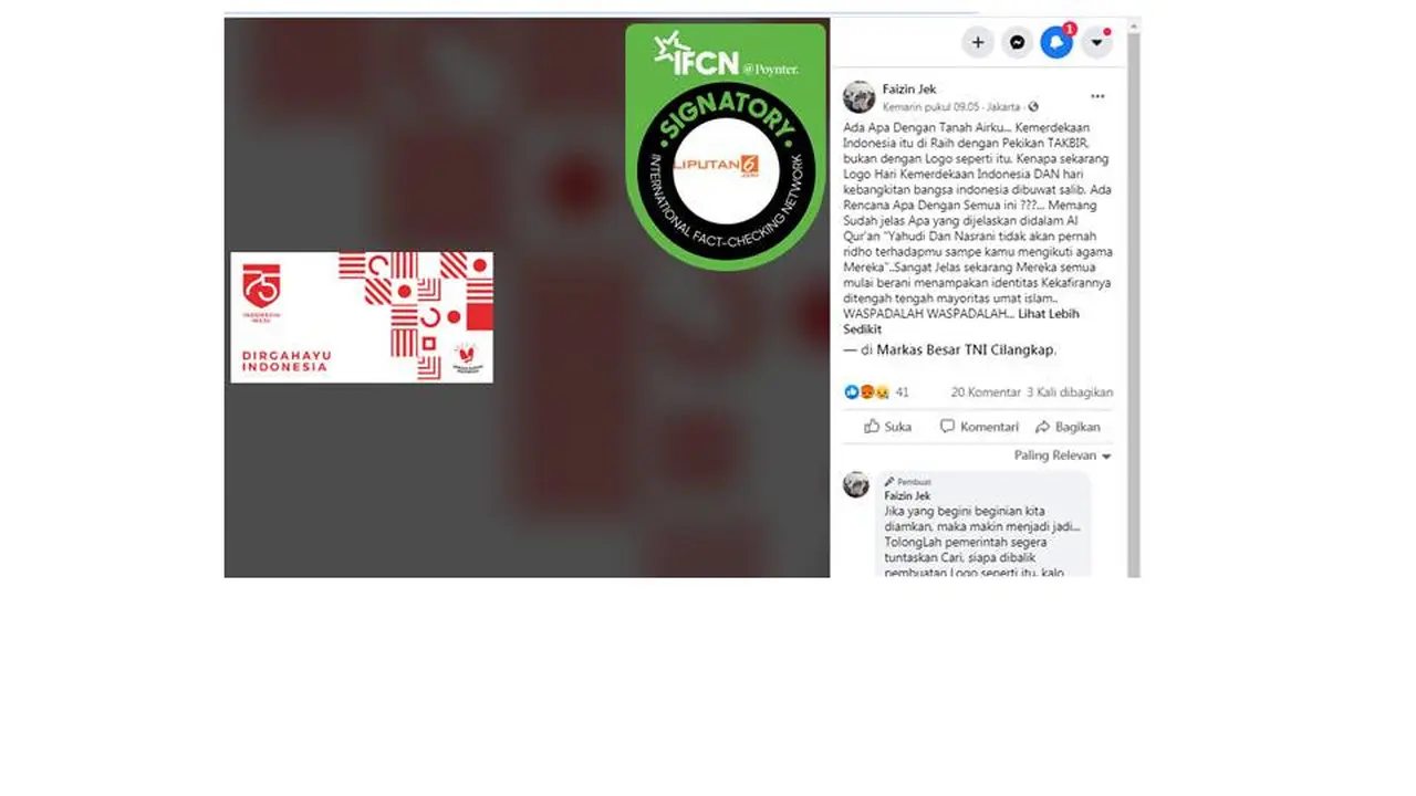 Cek fakta logo HUT RI 4