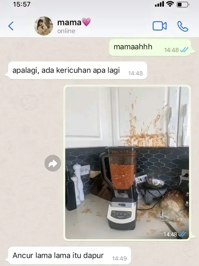 Chat Anak Mama Gagal Masak