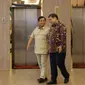 Menteri Pertahanan Prabowo Subianto menemui Menteri Koordinator Bidang Perekonomian Airlangga Hartarto di kantor Kemenko Perekonomian, Jakarta, Senin (19/9) (Muhammad Genantan Saputra/Merdeka.com)