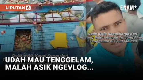 VIDEO: Kapalnya Otw Tenggelam, ABK Malah Asyik Ngevlog!