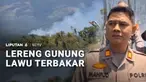 Lereng Gunung Lawu di Magetan, Jawa Timur, terbakar. Sejumlah petugas gabungan dikerahkan ke titik api, meski beratnya medan membuat proses pemadaman sulit dilakukan.