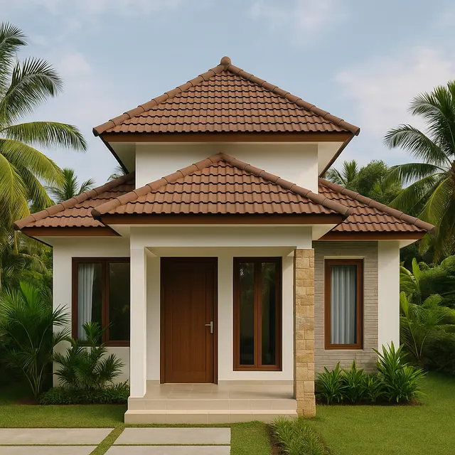 Model Rumah 6x9 Atap Kombinasi Pelana dan Limas