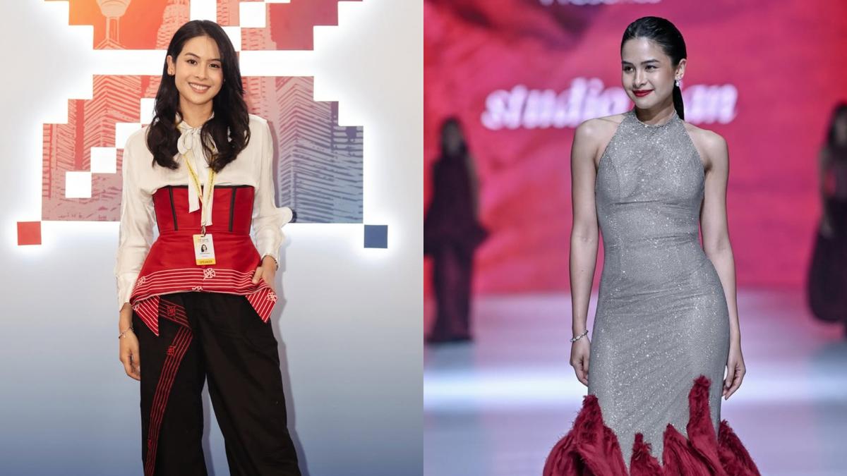 Dari Panggung ASEAN ke Runway, Pesona Menyala Maudy Ayunda dengan Sentuhan Merah