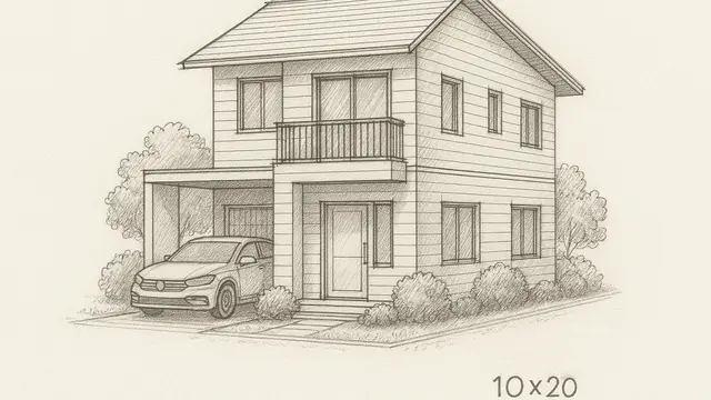 7 ⁠Gambar Sketsa Rumah Ukuran 10x20