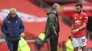 Ole Gunnar Solskjaer selaku pelatih Manchester United pun memperingatkan kepada sang bintang untuk tidak emosi dan tempramental di lapangan. (Foto: AFP/Carl Recine)