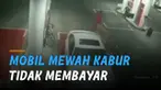 Saat petugas mengambil mesin EDC, pengendara mobil mewah langsung tancap gas dan kabur.