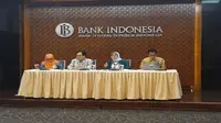 Konferensi pers Bank Indonesia pada Jumat (10/8/2018) (Foto: Merdeka.com/Dwi Aditya Putra)