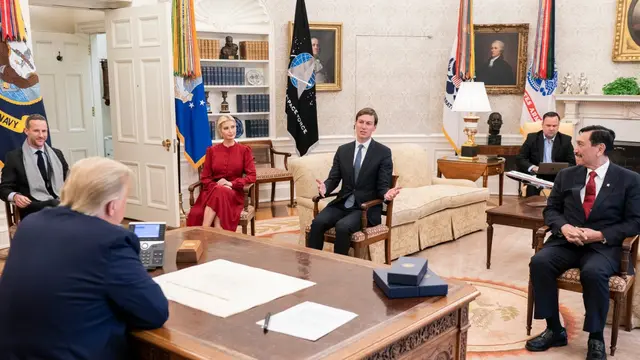 Donald Trump bertemu Menko Marves Luhut Binsar Pandjaitan. (Kemenko Marves)