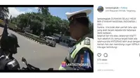 Sebuah video parodi polisi, menangkap seorang yang berpakaian Batman. Batman ditilang karena tidak menggunakan helm SNI. (IG: lantastngkab)