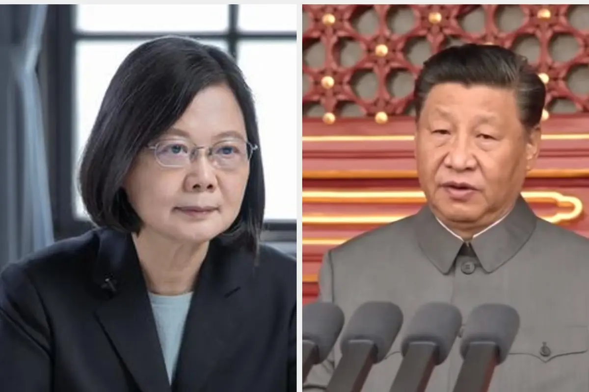 Presiden Taiwan Tsai Ing-wen dan Presiden China Xi Jinping.