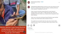 Rekaman telepon Kopda Muslimin kepada pekerjanya, Kabul. Yang salah satunya menyebut istri galak. (Foto: Tangkapan layar IG @infokomando)