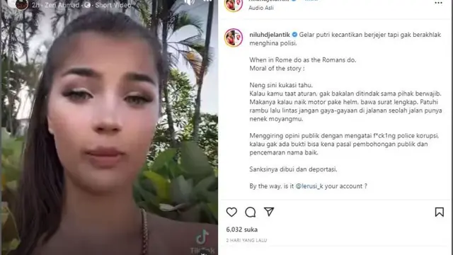 Sosok Miss Global Estonia, Turis Asing yang Diduga Menuding Polisi Bali Korup