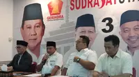 Partai Gerindra melakukan quick count internal Pilkada Jabar 2018. Hasilnya, pasangan Sudrajat-Ahmad Syaikhu (Asyik) unggul. (Liputan6.com/Huyogo Simbolon)