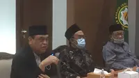 Wakil Ketua Umum Dewan Masjid Indonesia (Waketum DMI) Komjen Pol (Purn) Syafruddin menggelar silaturahim dengan para kiai pengasuh pondok pesantren modern dan tradisional di Indonesia (Foto:Liputan6/Fachrur Rozie)