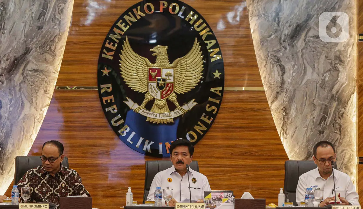Rapat Koordinasi ini menjadi pertemuan perdana bagi Satgas Pemberantasan Judi Online setelah dibentuk Presiden Joko Widodo pada 14 Juni 2024 lalu. (Liputan6.com/Angga Yuniar)
