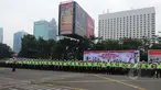 Ribuan personel polisi lalu lintas mengikuti apel Gelar Pasukan Ops Simpatik Jaya 2015 di Lapangan Ditlantas Polda Metro Jaya, Rabu (1/4/2015). (Liputan6.com/Herman Zakharia)