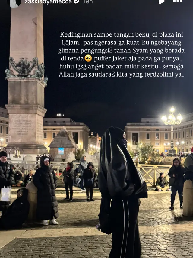 Unggahan Zaskia Adya Mecca. (Foto: Dok. Instagram @zaskiadyamecca)