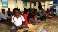 Para pengungsi memilih tinggal berdekatan dengan ibu kota Provinsi Papua, agar merasa lebih aman. (Liputan6.com/Katharina Janur)
