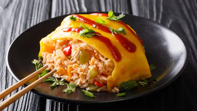 omurice nasi goreng telur dadar