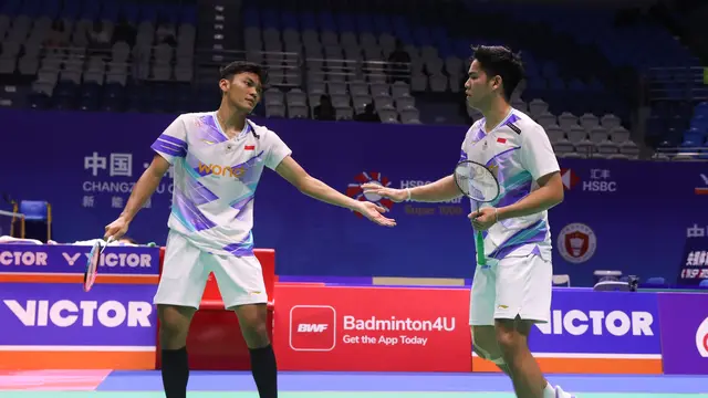 Aksi ganda putra Indonesia, Muhammad Shohibul Fikri/Daniel Marthin