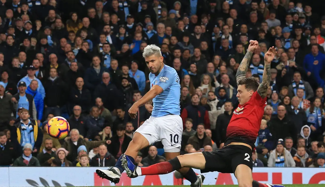 3. Sergio Aguero (Man City) - 8 gol dan 4 assist (AFP/Lindsay Parnaby)